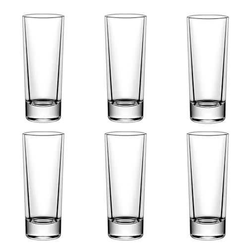 Eispap 2 Ounce Shot Glasses Heavy Base, Small Liquor And Spirit Glasses, Durable Tequila Bar Glasses For Alcohol And Espresso Shots, Shooter Glass Set 2Oz / 60Ml (6-Clear)