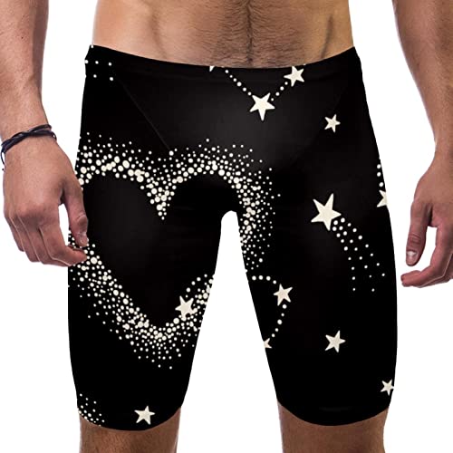 Short de bain pour homme séchage rapide à imprimé cœur multicolore S