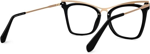 Miniatura 5 de Zeelool Elegante gafas de ojo de gato de gran tamaño con lente transparente gafas de metal para mujeres Kaedra ZJGX520498