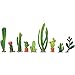 Deajing Vinilos Decorativos Etiqueta de la Ventana Planta Verde Cactus Stickers Vinilos Pared Decorativos Pared Etiquetas Adhesivas Pegatinas Pared Decorativas Mural Decorativos