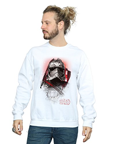 Star Wars Men's The Last Jedi Captain Phasma Brushed Sweatshirt Medium White