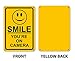 Smile You’re On Camera Sign Security Waterproof Business Yellow CCTV Video Surveillance Home Yard Warning Sign Rust Free Outdoor Fade Resistant UV Protective Ink 7”x 11” Made in USA!