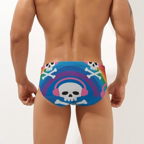Men's Low Waist Swim Beach Briefs Breathable Bikini Trunk2