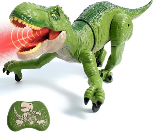 Sunrad Remote Control Dinosaur Toys for Kids 3-9 Rechargeable RC Dinosaur