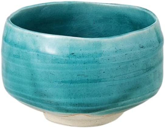 せともの本舗 Set of 3 New Green Matcha Pot (4.8 x 3.1 inches (12.3 x 8 cm), 12.8 oz (350 g), Suitable for Restaurants, Ryokans, Japanese Tableware, Restaurants, Commercial Use)