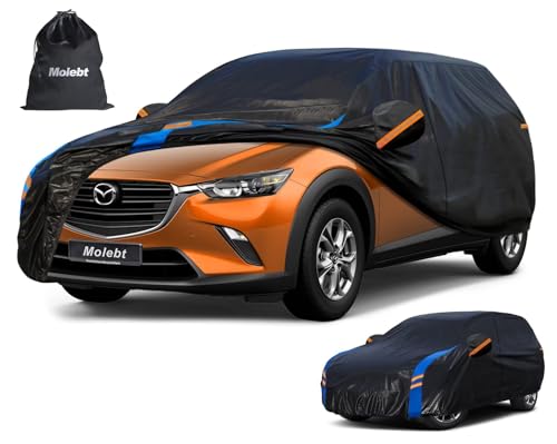 Image of Custom Fit SUV Car Cover for Mazda CX-30 CX-3 CX 30 CX 3 (2019-2026), Upgraded Waterproof All Weather Outdoor Auto Cover with Driver Door Zipper & Mirror Pockets, UV /Snow /Dust Protection