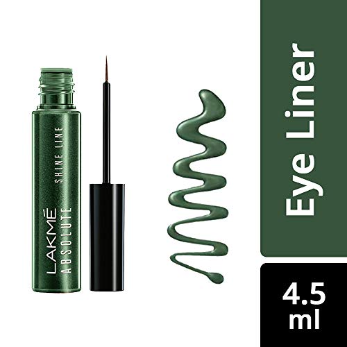 Image of LAKME Insta Metallic Eye Liner, Blue, 9 Ml And Absolute Shine Line Liquid Eye Liner, Sparkling Olive, 4.5 Ml