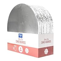 PME 10er-set Runde Kuchenplatten mit umwickelten Kanten, Silber (12 / 30cm)