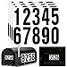 Reflective Number Stickers, 4 Sets 4 Inch Vinyl Waterproof Black Mailbox Numbers for Outside, Strong Self-Adhesive House Numbers Decals for Mailbox Door Signs Trucks