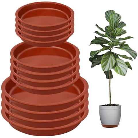 Nuqin Durable Plant Pot Saucers - 12 Pack Cover