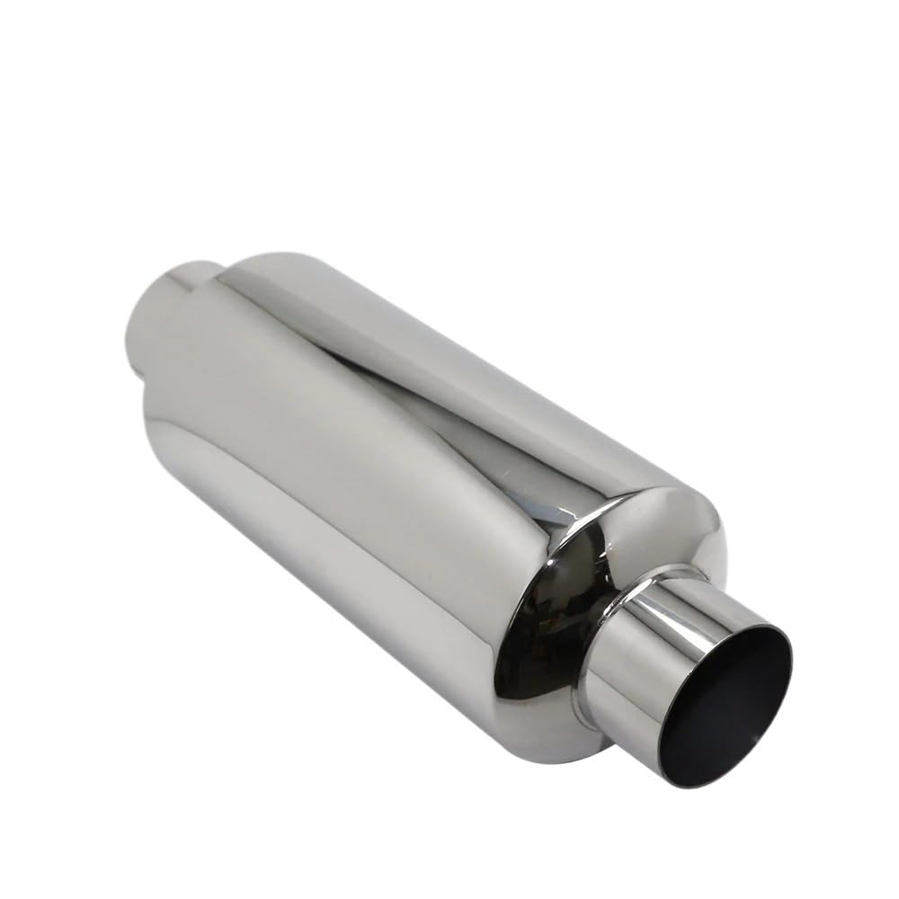 tłumik końcowy Samochodowe układy wydechowe Tłumik Rura środkowa Srebrna jakość stali nierdzewnej(Ength 500mm 51MM)