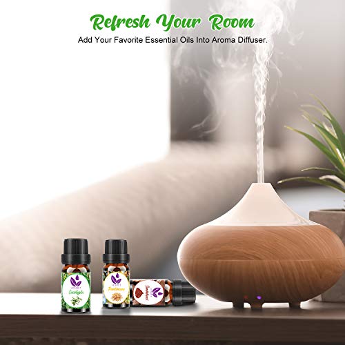 Etherische Oliën Set 14x10ml, 100% Pure Diffuser Olie Cadeauset, Citroengras/Pepermunt/Sinaasappel/Lavendel/Eucalyptus… - Afbeelding 4