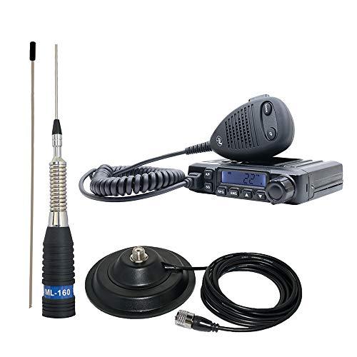 Radio CB PNI Escort HP 6500 ASQ con Antena CB PNI ML160 con Base magntica