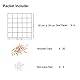 Ecjiuyi 4 Stücke Multifunktions Metallgitter Drahtgitter Panel, Wanddekoration & Foto Hängen Display & Wandkunst Organizer mit 30 Clip und 8 Nicht-spur Nagel für Chrismtas Decor (Schwarz)