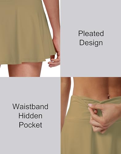 Image of Women's High Waist Pleated Tennis Skirt with 4 Pockets Lightweight Athletic Golf Skorts Skirts for Running Workout