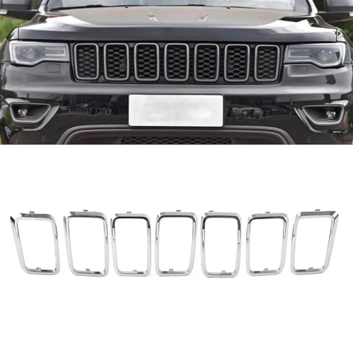 Garnitures cadre calandre chrome Jeep Grand Cherokee kit 7 pièces clipsables - 6