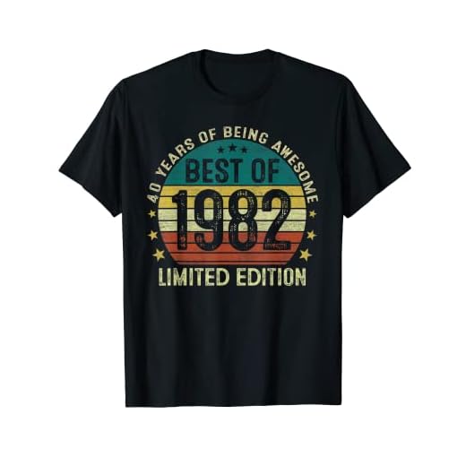40 Años Cumpleaños Hombre Mujer Best Of 1982 Hecho En 1982 Camiseta