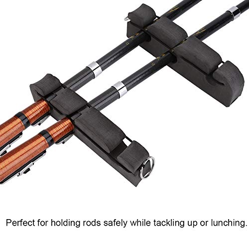 Keenso Fishing Rod Car Stand, 2Pcs Portable Magnetic Density Foam Fly Fishing Rod Holder Car Pole Stand Rack #TOP6