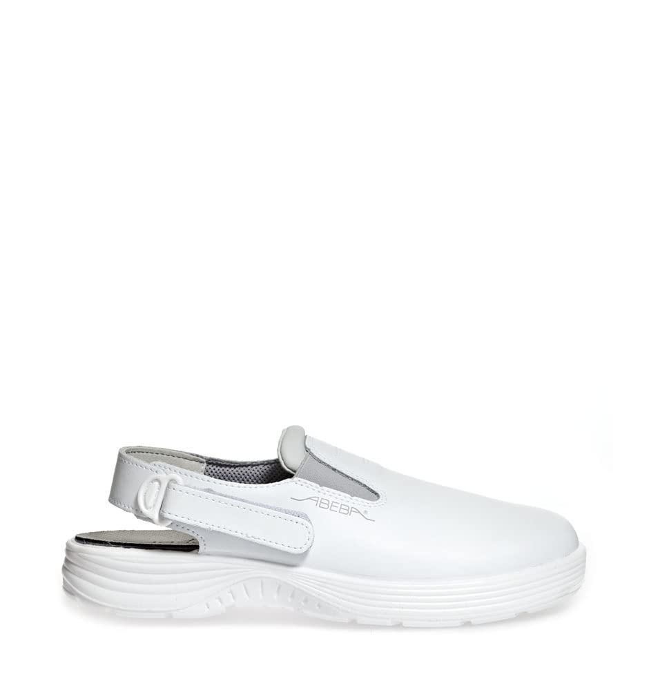 Abeba Clog 711130 - X-Light gładka skóra biała
