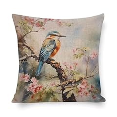 Watercolor Pillowcase Bird Farmhouse Decor