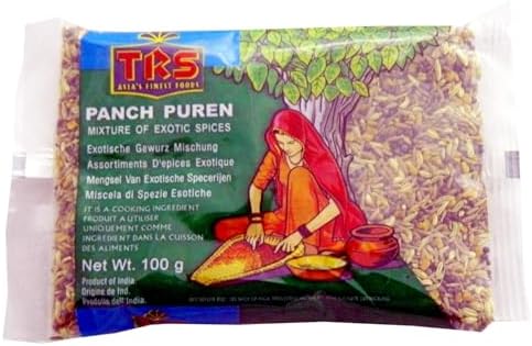 TRS Panch Puren Gewürzmischung - Fünf-Gewürze-Mix, 100 g | Traditionelle bengalische Gewürzmischung mit Fenchel, Nigella, Kreuzkümmel, Senf & Bockshornklee