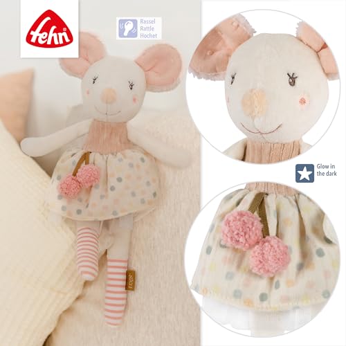 Fehn Bean Bag Maus – Spielgefährte, Beschützer & Kuschelfreund: Stofftier – für Babys und Kleinkinder ab 0+ Monaten