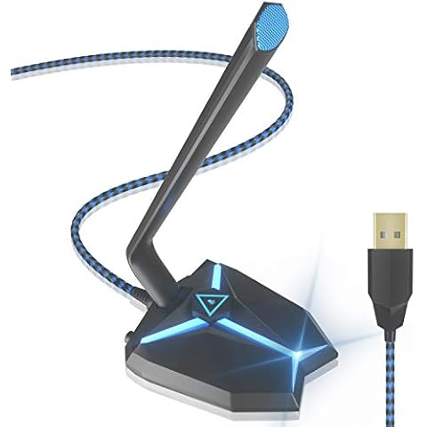 IUKUS USB Computer Microphone, USB Microphone for Computer PC Desktop Condenser USB Mic with Mute Button Compatible for YouTube,Skype,Zoom,Studio,Podcast,Streaming Recording,Gameing Cover