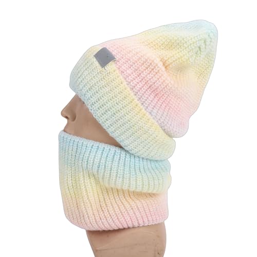 Ensemble bonnet et écharpe chauffants USB en tricot coupe-vent noir - 4