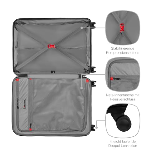 Image of WENGER Legacy - DC Medium Hardside Case, Black, 66 Liters, Swiss Designed-Blend of Style & Function, 610866