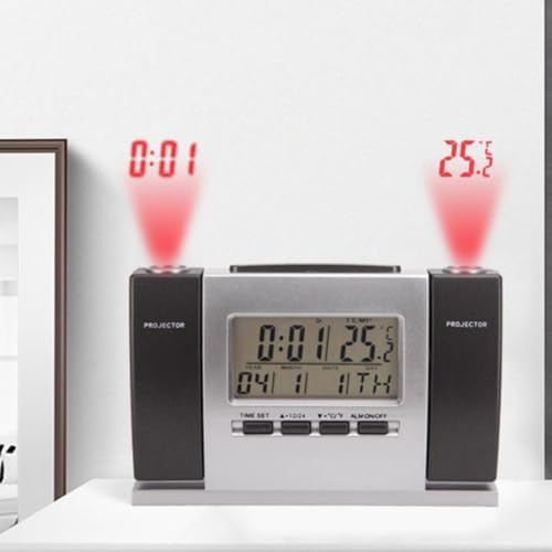 Reloj digital para ver la hora en el techo con termómetro de interior 3