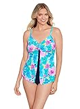 Penbrooke Shape Solver - Parte superior de tankini con nudo para mujer, diseño de jardín oculto, Multi, 40