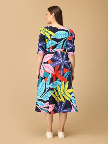 Image of The Mom Store Maternity and Nursing Wrap Dress for New Mom | Pre and Post Pregnancy Wear for Womens | Trendy Stylish Printed Friendly Dresses for Women | Comfortable