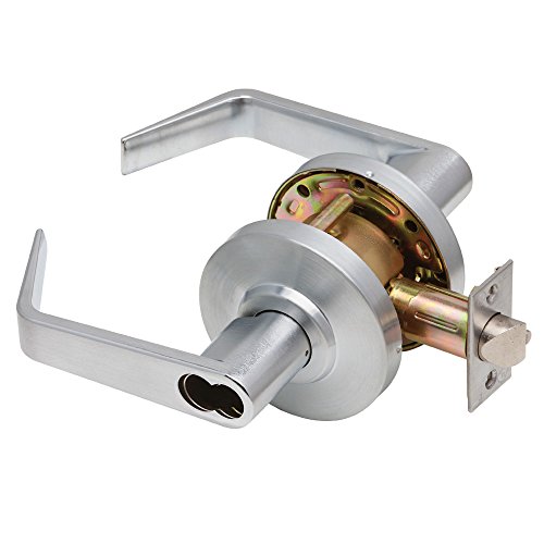 Dexter Commercial Hardware C2000-STRM-R-626-SFIC Grade2 Storeroom Cylindrical Lock with Regular Trim, Satin Chrome, 2 3/4