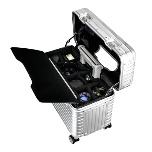 Perle Path Aluminum Camera Carry-On Luggage with Wheels