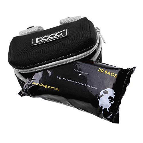 Image of DOOG Walkie Pouch Neoprene Walkie Pouch w /Tidy Bags - Black, 4.73 inch x 1.58 inch, (WPD01-N)