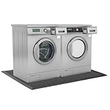 Nuanchu 10mm x 59 x 36in Extra Large and Thick Mat for Under Washer and Dryer, Waterproof Floor Pad, Laundry Machine Non-Slip Shockproof Pad for Floor Protection, Shock Absorbing, Noise Reducing