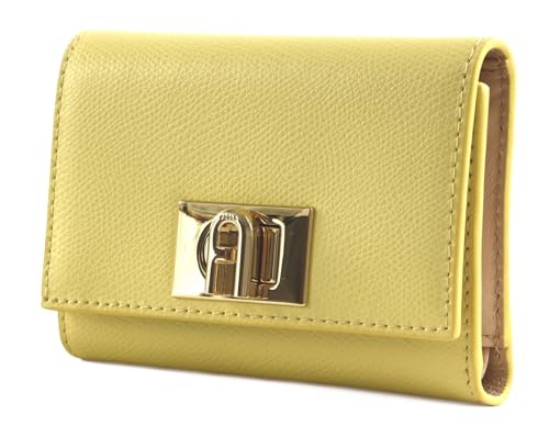 Furla 1927 Compact Wallet M Freesia petit portefeuille cuir jaune