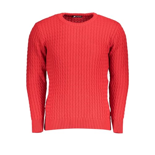 Pull homme U.S. GRAND POLO rouge en tricot de qualité supérieure