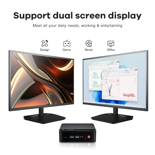 Image of Beelink Mini PC, SER5 AMD Ryzen 5 5500U(7nm, 6C /12T) up to 4.0GHz, Mini Gaming Computer 16GB DDR4 RAM 500GB NVME SSD, Micro PC 4K@60Hz Dual Display, Mini Computer WiFi6 /BT5.2 /HTPC /W-11 Pro