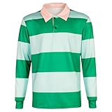 Kusilop Adult Classic Blue and Detective Steve T Shirt Blue Striped Long Sleeve Shirt Green Striped Clues Costume for Halloween (Green Striped, XXL)