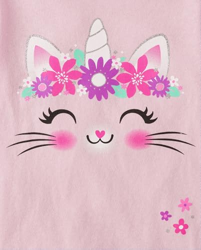Image of The Children's Place Baby Girls' and Toddler Unicorns,Butterflies,Trends Short Sleeve Graphic T-Shirts,3 Pack