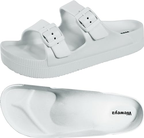 Image of Weweya Platform Sandals Women Arch Support Sandal Buckle Straps Slides