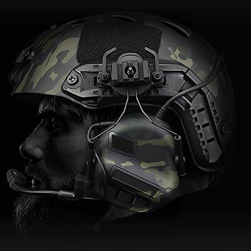 Auriculares tácticos con walkie talkie y micrófono para caza airsoft 3