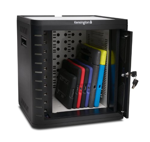 Image of Kensington - K67862AM Charge and Sync Cabinet for 7-Inch to 10-Inch Tablets, iPad Air, iPad 4 /3 /2 and Galaxy Tab 3 (K67862AM) Black