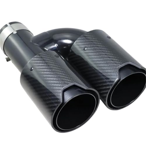 Embout d'échappement en carbone double sortie H anti-corrosion 93mm