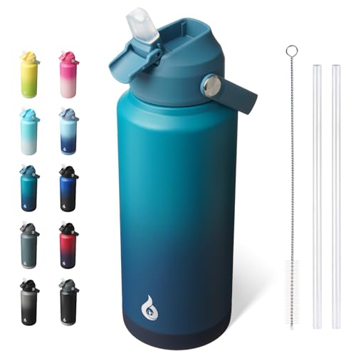 BJPKPK 32oz Straw Lid Water Bottle