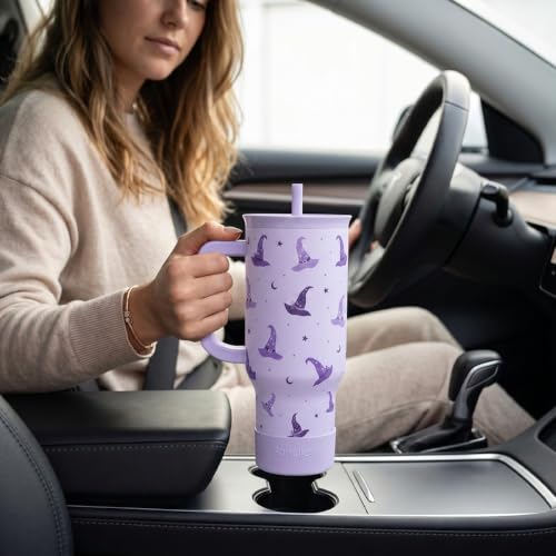 Image of Halloween Stainless Steel Slider Tumbler with Handle 40 Ounces with Lid, Travel Cup, Insulated Bottles for Girls Women
