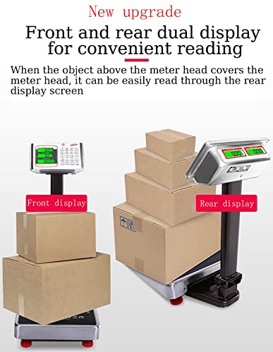 Cxwawsz Floor Weight Computing Postal Scale 660Lb Digital Large Platform Scale Perfect Industrial Platform Scale Foldable For Postal Luggage Shipping Mailing Weighing Double-Sided Display Lb/Kg #TOP1