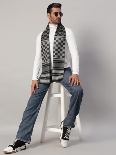 Image of Ravaiyaa - Attitude is everything Men's Reversible Stripe Pattern Winter Wool Scarf, Muffler 72 inchx12 inch Inch