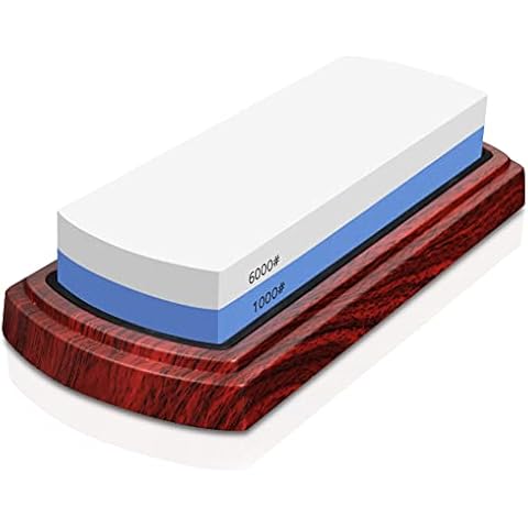 Home Safety Whetstone sharpening stone - professional 2-in-1 knife sharpener sharpening stone with non-slip bamboo base, leather strips Cover